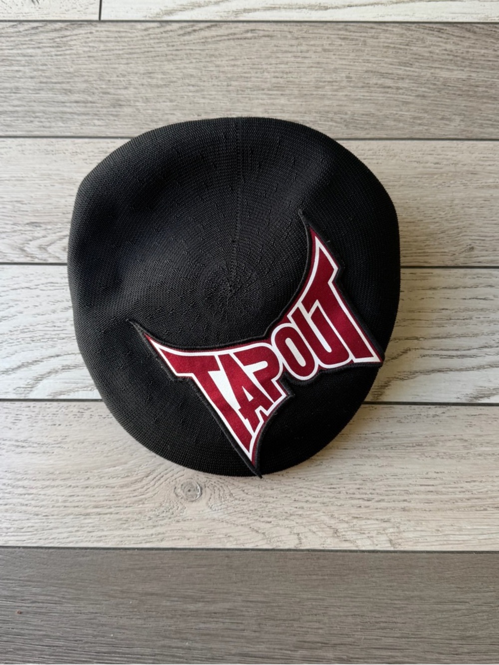 Tapout Black Hat with Maroon Logo O/S